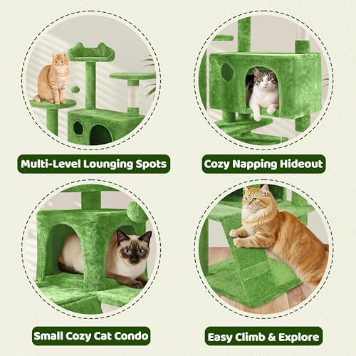 Yaheetech 62in Cat Tree Tower, Double Condo, Scratch Posts - Image 4