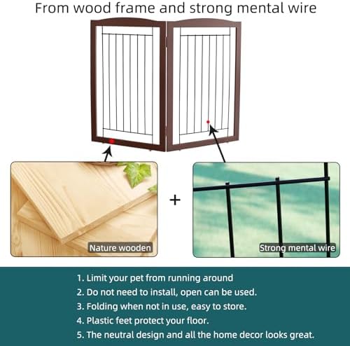 ZJSF Freestanding Foldable Dog Gate - Image 6