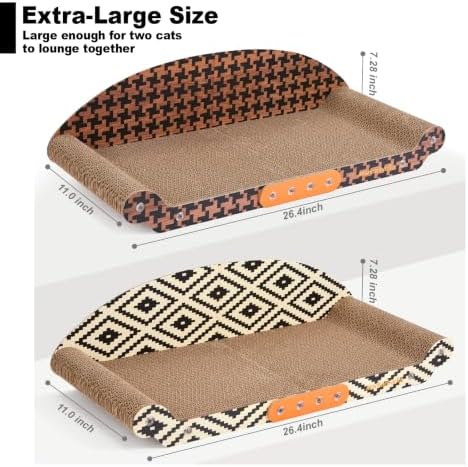 26.4-Inch Cat Scratching Board Bed, Scratch Pad - Image 3