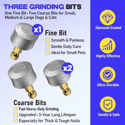 Whisper-Quiet Dog Nail Grinder Kit 50%More Powerful - Image 5