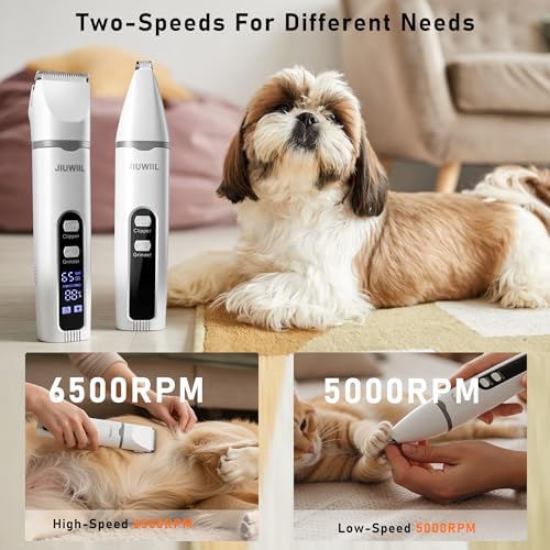 Dog Clippers for Grooming, 4 in 1 Dog Grooming Kit Hair Clipper - Image 2