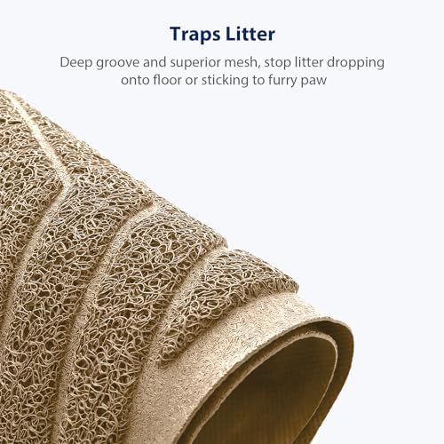 WePet Cat Litter Box Mat, Kitty Premium PVC Pad, Durable Trapping Rug, - Image 4