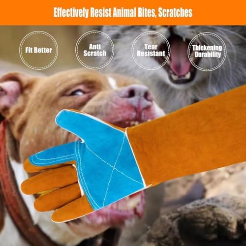 17.7In Cat Gloves, Animal Handling Gloves Bite Proof - Image 5