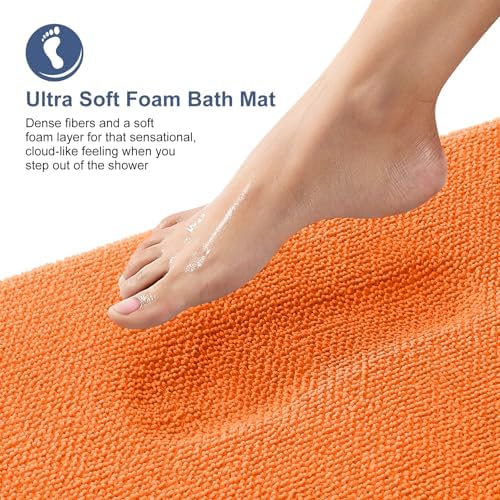 OLANLY Memory Foam Bathroom Runner Rugs 44x24, Absorbent Long Mat - Image 2