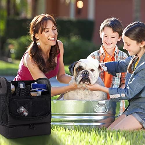 Dog&Cat Grooming Supplies Bag, Adjustable Compartments Grooming Bag - Image 6