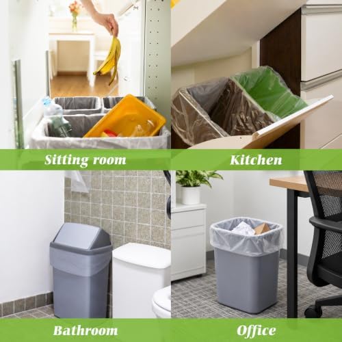 Teivio Tall Kitchen Clear Trash Bags 13 Gallon 120 Count Garbage Bags - Image 5