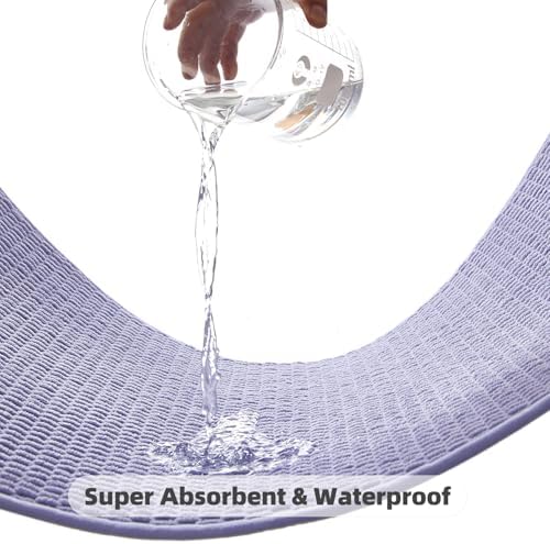 TYUU Bathroom Rugs Non Slip Washable, Super Absorbent Thin Bath Mat Quick Dry - Image 6