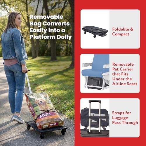dbest products Pet Smart Cart, Rolling Carrier - Image 3