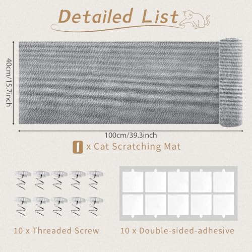 Heavy Duty Cat Scratch Mat for Couch - Image 2