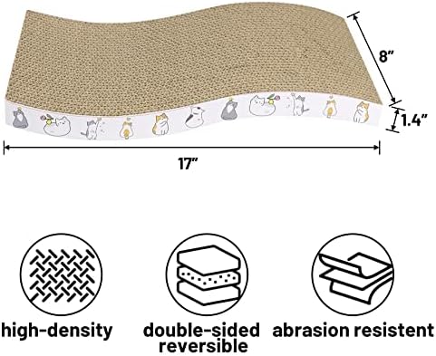 PatiencET Cat Scratcher Cardboard 4 Pack Cat Scratch Pad - Image 2