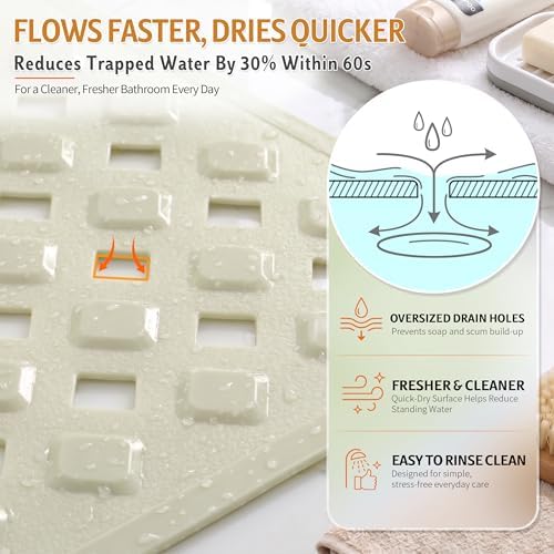 Yimobra Bathtub Mat Non Slip, Super Strong Suction Cups, Machine Washable Fast - Image 2