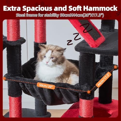 Taoqimiao Gothic Cat Tree, 71 in Extra Large Cat Tower - Image 3