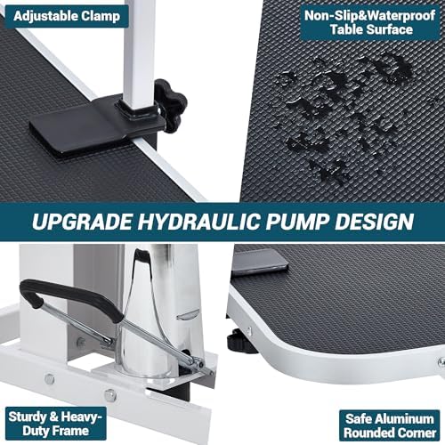 43.3" Hydraulic Pet Grooming Table, Heavy Duty Hydraulic Grooming Table Max - Image 5
