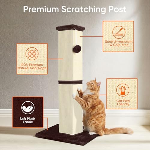 Cat Scratching Post for Indoor Cat, 32 Inch Large Cat Scratcher - Image 3