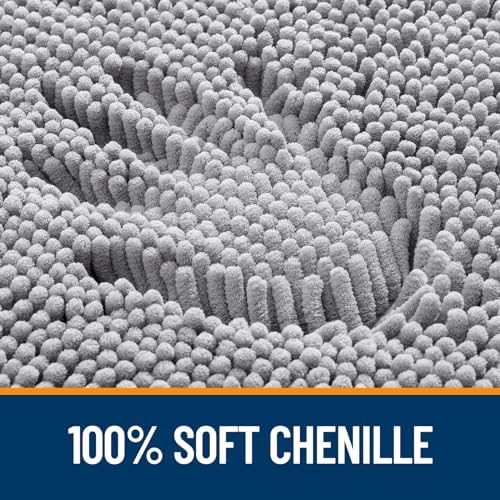OLANLY Large Bathroom Rugs 47x32, Extra Soft Absorbent Chenille Bath Rugs - Image 3