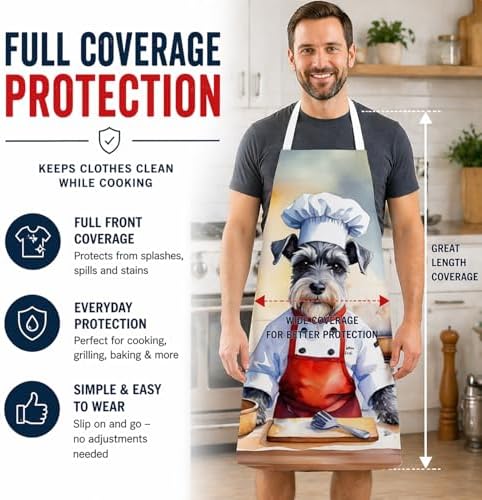 Caroline's Treasures Schnauzer The Chef Apron Cooking Kitchen Server Baking - Image 3