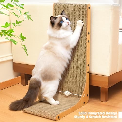 26.8 Inch Cat Scratching Post, Premium High Density Cardboard Cat Scratcher - Image 2