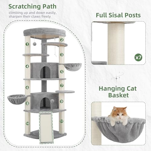 Gitelsnour Corner Cat Tree, All Sisal Multi-Cat Scratching Posts GCT035W - Image 5