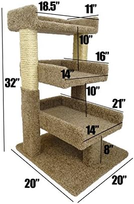 New Cat Condos 110029-Brown-Parent Premier Triple Cat Perch - Image 2