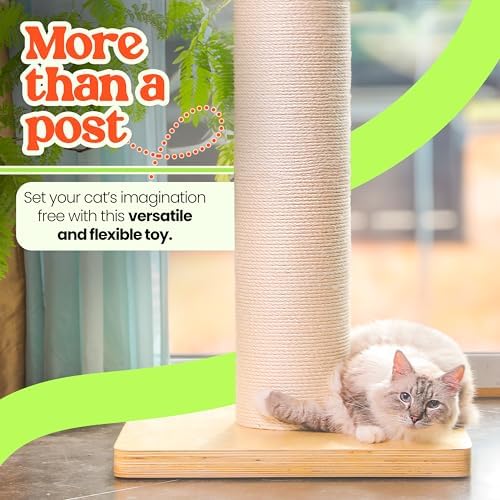 50" Tall Cat Scratching Post, Extra-Large Post - Image 5