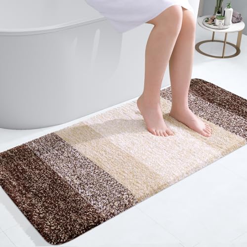 OLANLY Bathroom Runner Rug 47x20, Extra Soft Absorbent Microfiber Bath Rugs by OLANLY