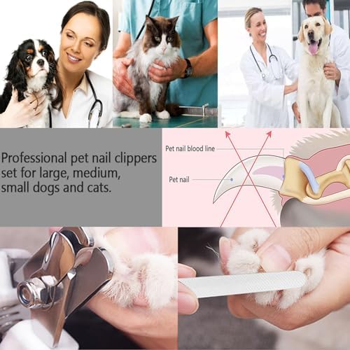 Pet Nail Clippers and Trimmers Set Safety Guard to Avoid Over Cutting Razor - Image 3