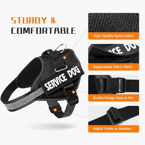 MUMUPET Service Dog Harness, No Pull & Reflective Pet Vest - Image 2