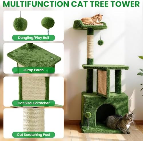 32.8inch Small Cat Tree Tower Condo - Image 4