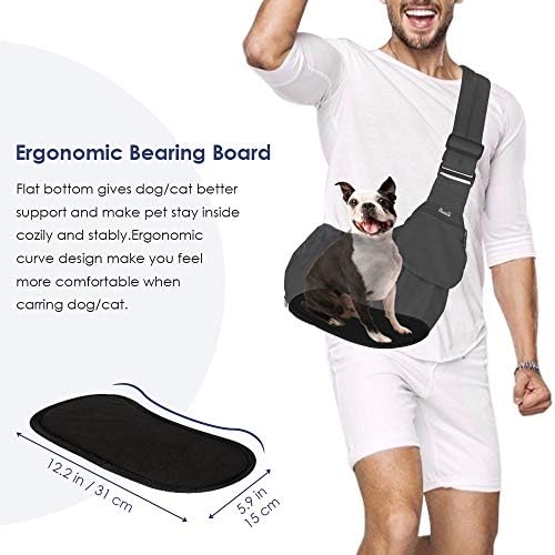 Lukovee Pet Sling, Small Pet Carrier, Hard Bottom Support & Safety Hook - Image 4