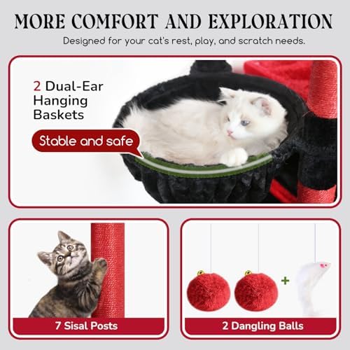 Globlazer 74in Gothic Heavy Duty Cat Tree Tower - Image 5