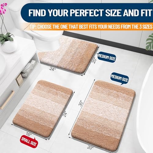 OLANLY Bathroom Runner Rug 40x24, Extra Soft Absorbent Microfiber Bath Rugs - Image 2
