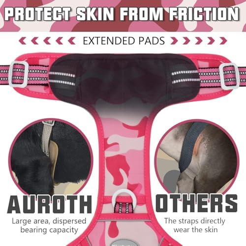 AUROTH Tactical Dog Harness for Extra Large Dogs, Heavy Duty No Pull Vest - Image 4