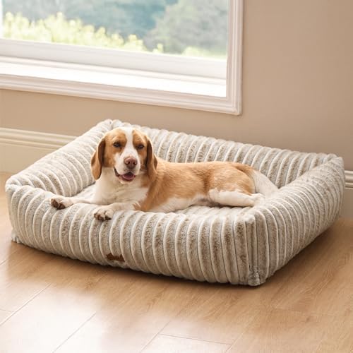 Bedsure ComfyFleece® Cute Dog Beds Large Sized Dog Washable，36in Amphora by BEDSURE