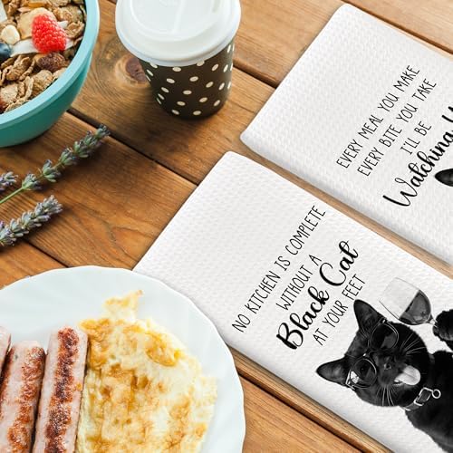 Cat Kitchen Towels Decor Set of 2 - Image 4