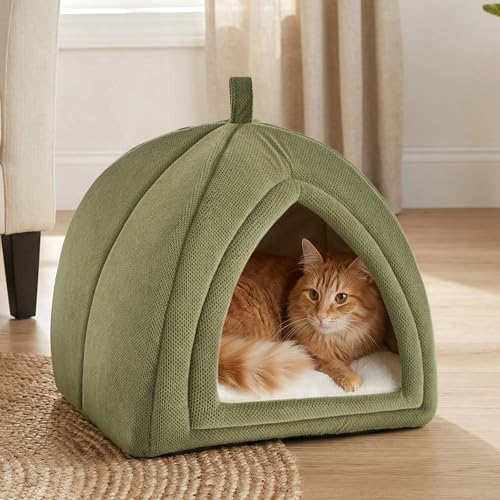 Amazon Basics Cat Bed Cave, 2-in-1 Foldable House - Image 4