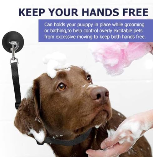 Dog Bathing Tether with Heavy Suction Cup, Dog Grooming Tub Restraint Noose - Image 5