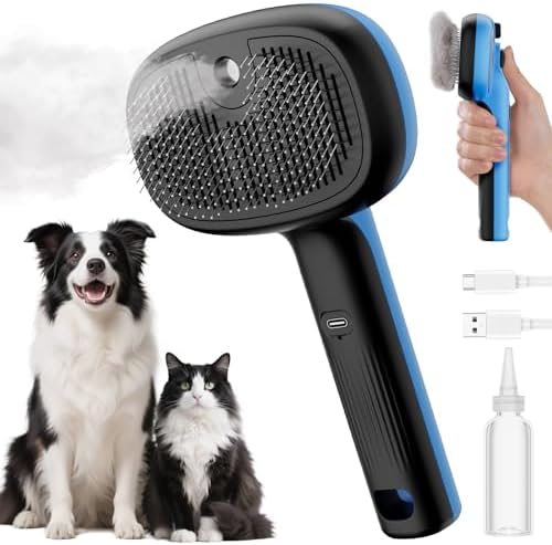 Pecute Self-Cleaning Steam Dog Cat Brush by pecute