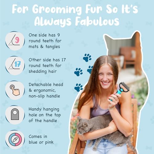 Sinko Shedding Brush For Dog and Cat, Undercoat Rake - Image 3