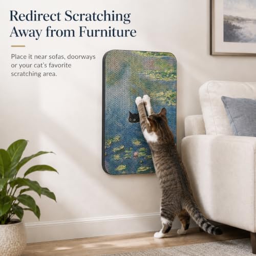 2 Pack Cat Wall Scratcher, Art Cat Scratching Board - Image 3