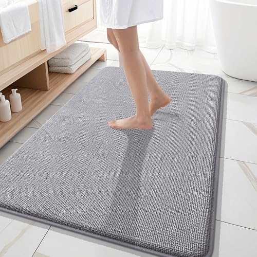 OLANLY Thick Memory Foam Large Bathroom Rug 59x35, Absorbent Bath Mat by OLANLY