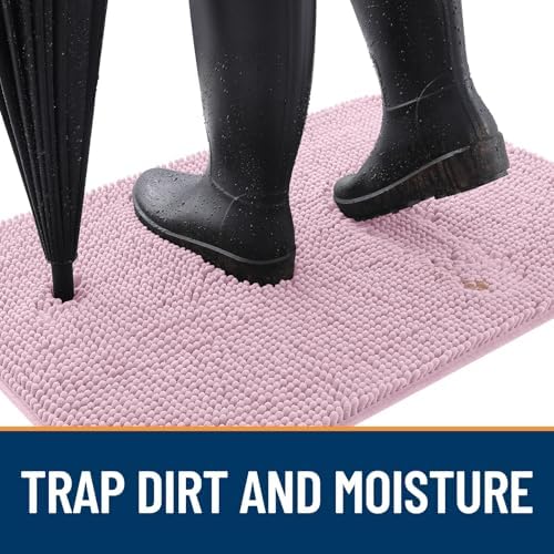 OLANLY Dog Door Mat for Muddy Paws 54x32, Super Absorbent Chenille Mud Mat - Image 2