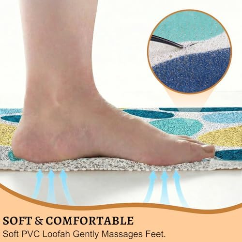 Anti Slip Loofah Shower Mat, Quick Drying Bathtub Mat - Image 4