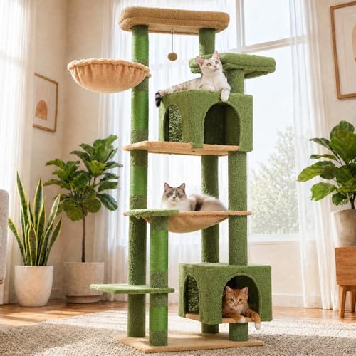 69" Cactus Cat Tree for Indoor Cats Large Adult by UYMI
