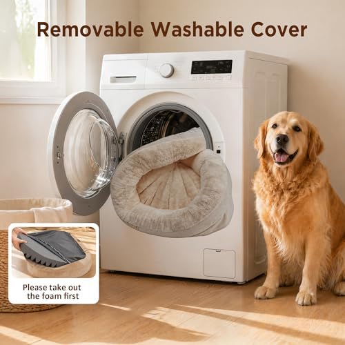 Waterproof Orthopedic Dog Bed for Large Dogs, Light Brown - Image 4
