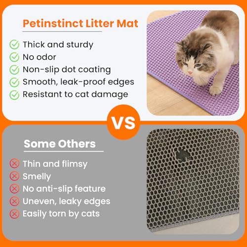 Cat Litter Mat, Double Layer Honeycomb Cat Litter Trapping Mat, Non Slip - Image 3