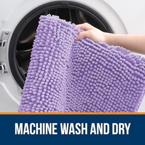 OLANLY Bathroom Rugs 36x24, Extra Soft Absorbent Chenille Bath Rugs - Image 5
