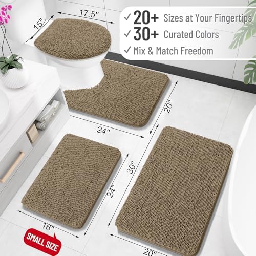 OLANLY Bathroom Rugs 34x21, Extra Soft Absorbent Chenille Bath Rugs - Image 2