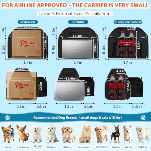 Petskd Top and Side Expandable Small Pet Carrier Airline Approved - Image 4