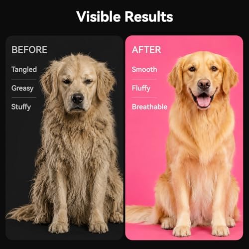 aumuca Undercoat Rake for Dogs, Deshedding & Dematting Comb for Cats - Image 5