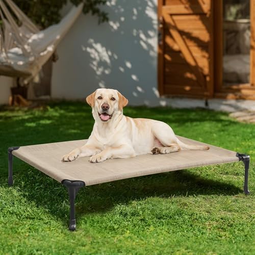 Veehoo Outdoor Elevated Dog Bed Large Sized Dogs, Cooling Raised Dog Cots - Image 2